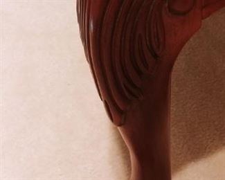 Pennsylvania House Claw and Ball foot upholstered solid bench in excellent condition!