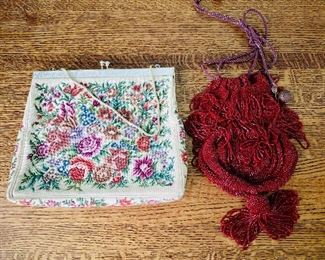 Beaded vintage hand bags