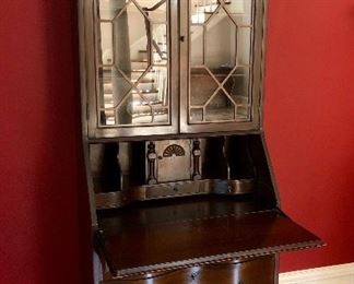 Governor Winthrop Mahogany Slant Front Serpentine Ball & Claw Secretary