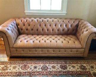 Leather Chesterfield Style Sofa