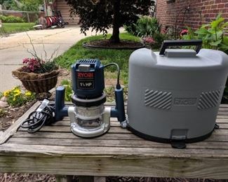 Ryobi router with case