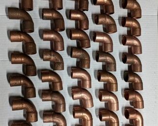 Half inch copper elbows