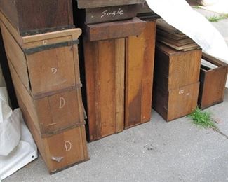 More than 20 oak barrister bookcase sections plus many tops, doors and bottoms. Sold all together.