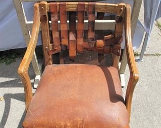 Ranch oak armchair.