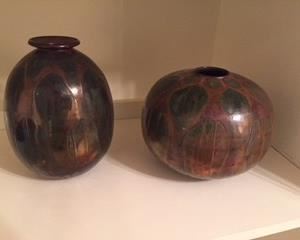 sought after Maschinot "raku" "tortoise" pottery