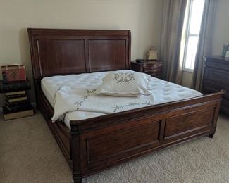 King size sleigh bed with mattress set