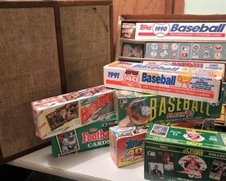 A few of the boxed/unopened vintage baseball cards