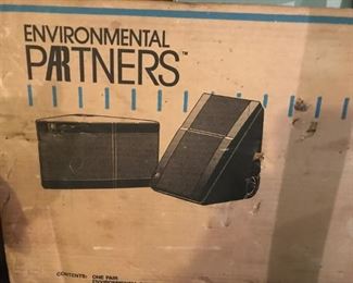 Environmental partners pair of speakers (box looks rough but speakers in new condition!)