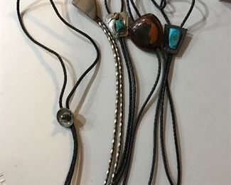 Vintage Bolo tie collection, some sterling