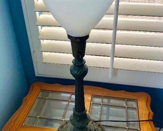 Metal table lamp (not old). 