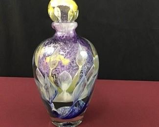 Bubble Vase Purple, Blue, and Yellow by Jean Claude Novaro