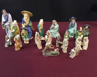 Large Collection of Vintage Chinese Mudmen Figurines and More