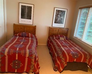 Twin Size rustic beds.
