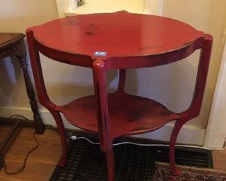 Red Painted Table