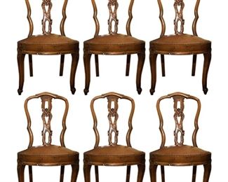Antique Leather Bottom Chairs