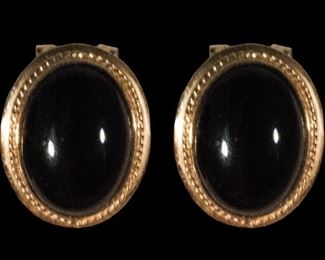 14K Black Onyx Earrings
