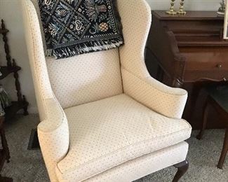 2 matching wingback chairs