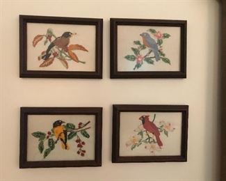 Needlepoint birds