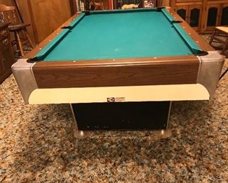 Vintage pool table from Kalamazoo.