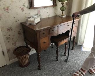 Beautiful vanity, stool and mirror, made at Berea College, Kentucky