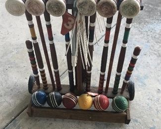 Vintage croquet set