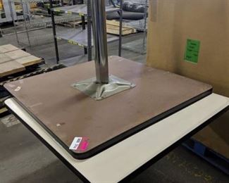 (2) Laminated Top Tables With Chrome Base