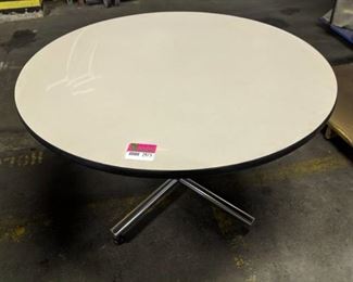 (3) 48 Inch Diameter Round Top Break Room Tables.