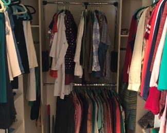 Closet full of clothes