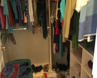 Closet full of clothes