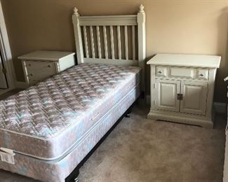 Twin bed and nightstand