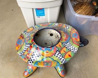 Hand painted huge turtle planter