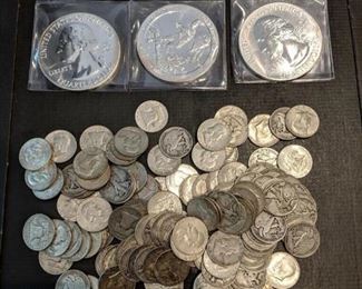 US silver coins