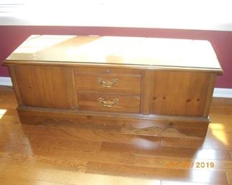 This is a Lane cedar chest that is 48" x 16" x 18".  Extra bench or for use as a hope chest.  Such a great tradition.