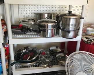 MORE TRACKS OF POTS AND PANS AND SPECIAL CANNING PANS.
