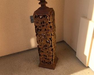 Iron garden urn (pair)