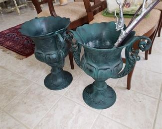 metal urn planters