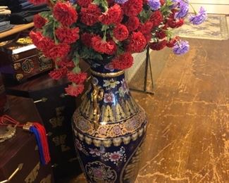 Many unique Asian vases, jewelry boxes, side tables, etc.