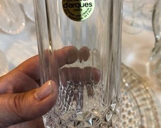 Several vintage crystal sets with tags on and never used.