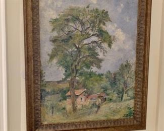 F. Ragot Impressionist Country Scene - oil on Canvas