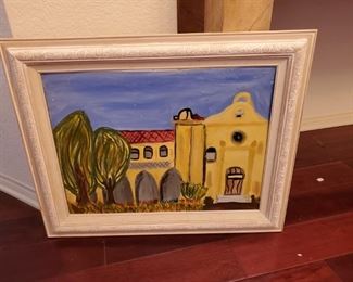 Oil Painting of a Mission