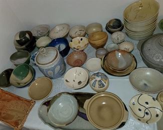 MOST POTTERY PIECES SIGNED BY NAOMI-LOTS OF JAPANESE BUT ALL SIGNED!