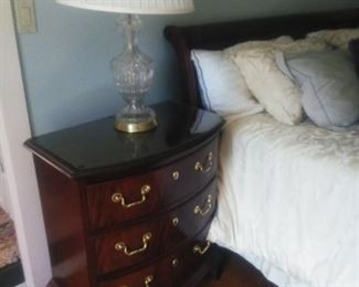 nightstand and lamp