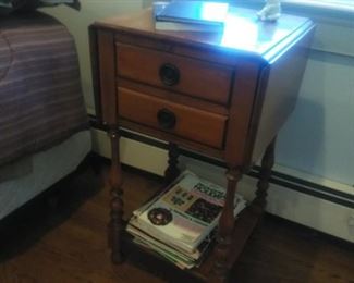 vintage drop leaf nightstand