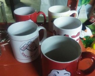 Ronald McDonald and Speedy coffee mugs