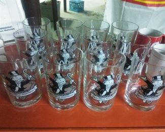 Monopoly game Uncle Pennybags promotion glass for McDonald's