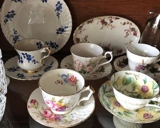Cup and saucer collection.