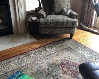 Allen White chair and there is an ottoman to match.