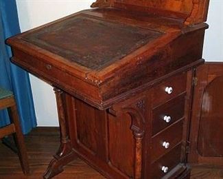 Walnut Davenport Captains Desk