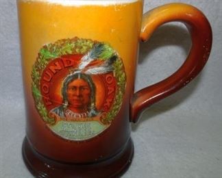 Round Oak Stoves & Ranges Advertising Mug W/ Indian