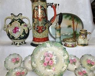 RS Prussia Berry Set, Hand Painted Nippon & Moriage